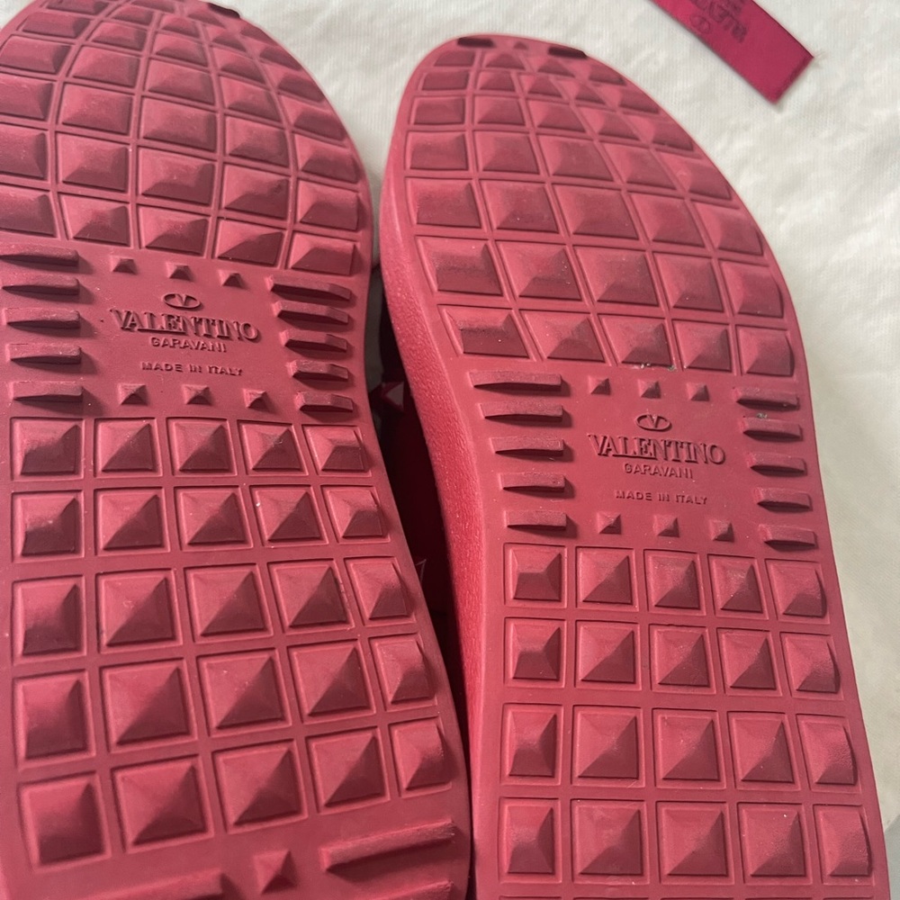 Red VALENTINO GARAVANI ROCKSTUD UNTITLED ROSSO Sneakers 11. Size 38,5 - Picture 9 of 14